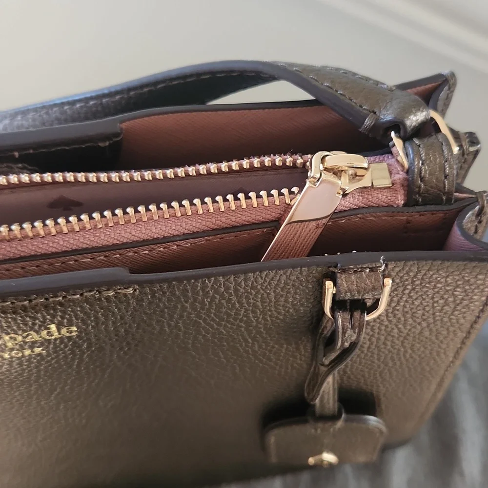 Kate Spade Eva Metallic Brown Crossbody Bag